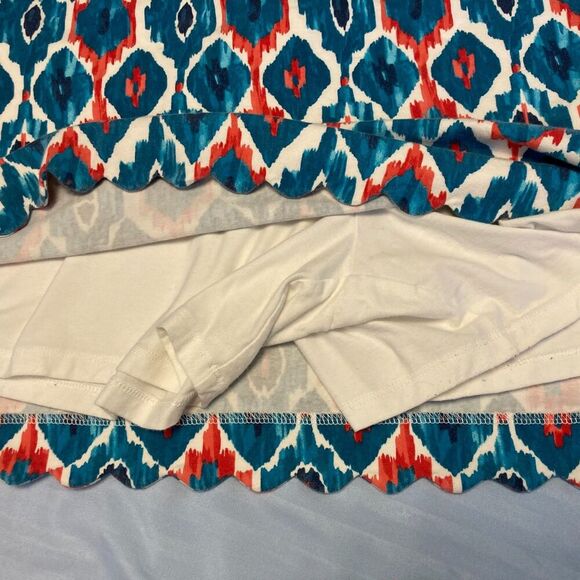 Jones Of NY Scallop Hem Skirt Skort Women Geometric Pull On Stretch XL - Picture 4 of 9